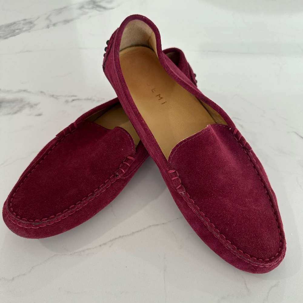 M. Gemi Felize Suede‎ Driving Loafers Berry size EU 41 (US 10) Retail $228